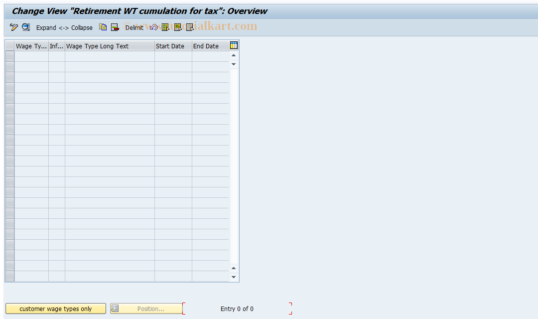 SAP TCode S_AHR_61008439 - IMG Activity: OHAJST140