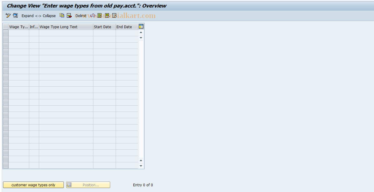 SAP TCode S_AHR_61008444 - IMG Activity: OHAF0322