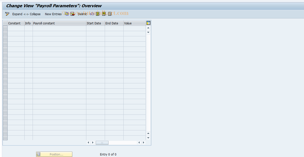 SAP TCode S_AHR_61008455 - IMG Activity: OHAF0502