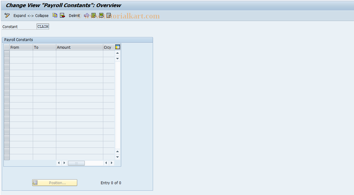 SAP TCode S_AHR_61008459 - IMG Activity: OHAJCL000