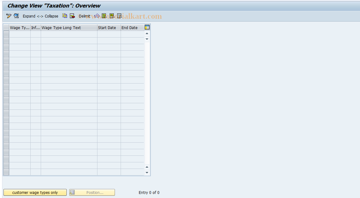 SAP TCode S_AHR_61008462 - IMG-Aktivität: OHAG0113