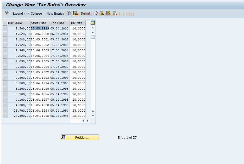 SAP TCode S_AHR_61008466 - IMG-Aktivität: OHAG0111