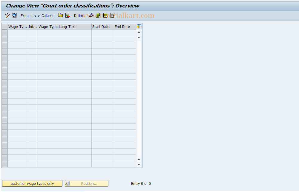 SAP TCode S_AHR_61008471 - IMG-Aktivität: OHAG0133