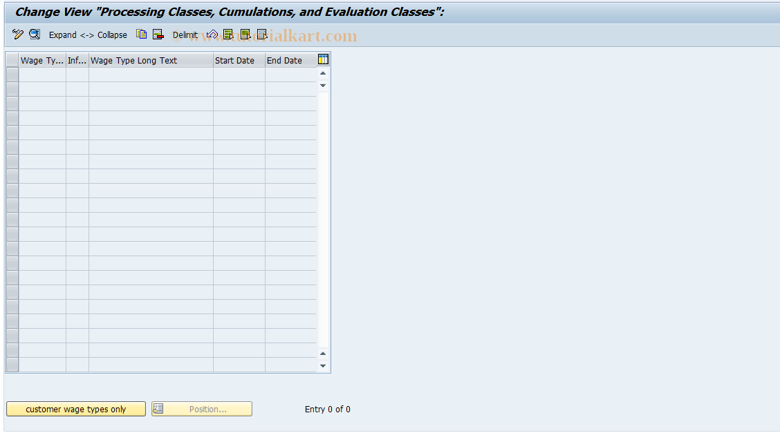 SAP TCode S_AHR_61008502 - IMG-Aktivität: OHAQLVE00010