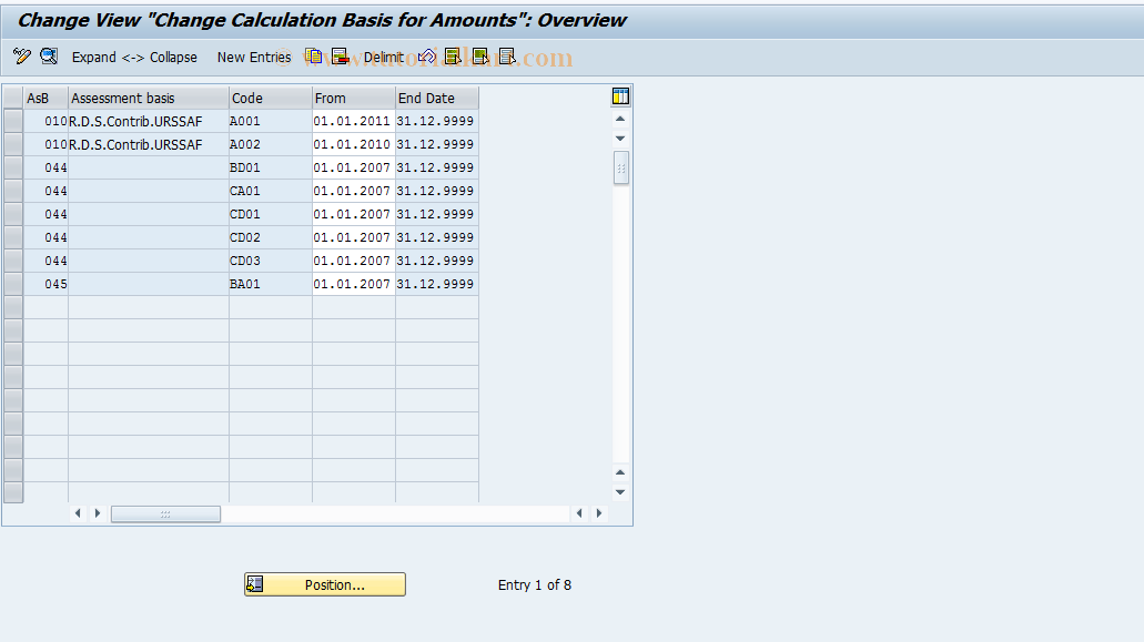 SAP TCode S_AHR_61008506 - IMG Activity: OHAF0063