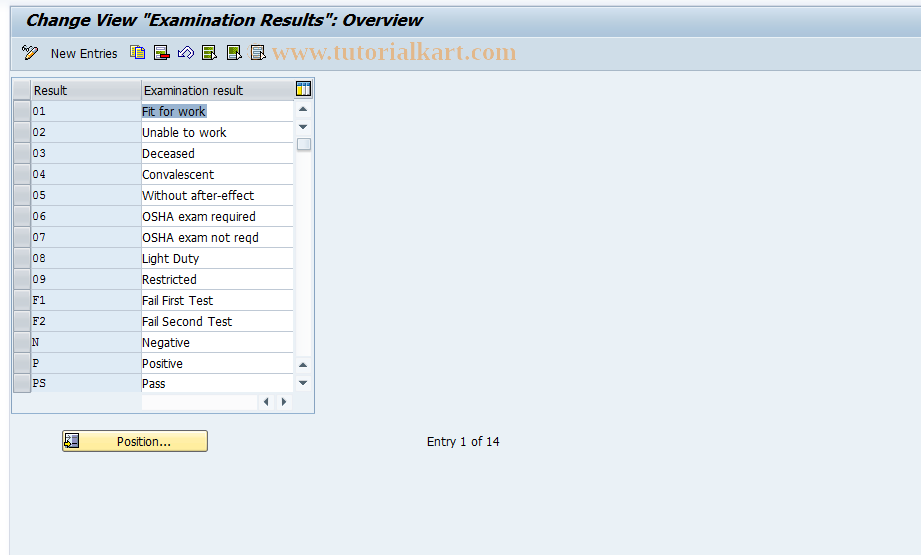 SAP TCode S_AHR_61008516 - IMG-Aktivität: OHAQSUP003