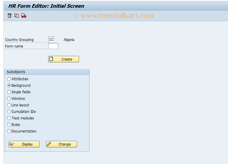 SAP TCode S_AHR_61008517 - IMG-Aktivität: SIMG_OHAK615