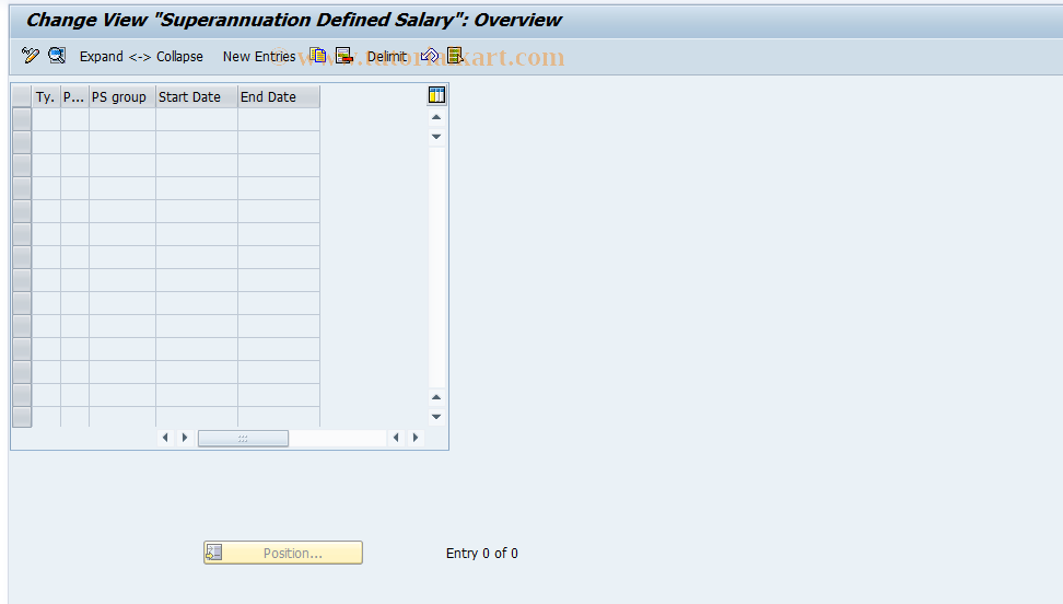 SAP TCode S_AHR_61008519 - IMG-Aktivität: OHAQSUP004