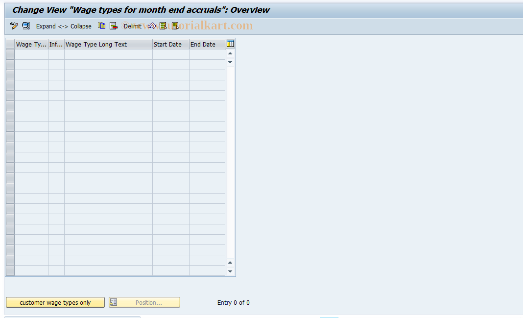 SAP TCode S_AHR_61008530 - IMG-Aktivität: OHAK1204