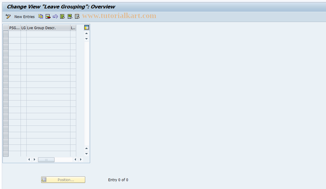 SAP TCode S_AHR_61008535 - IMG-Aktivität: OHAQLVE00005