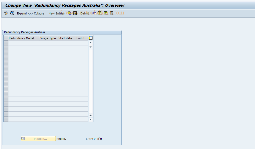 SAP TCode S_AHR_61008564 - IMG-Aktivität: OHAQTRM00008