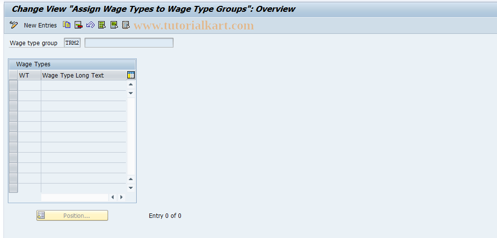 SAP TCode S_AHR_61008569 - IMG-Aktivität: OHAQTRM00016