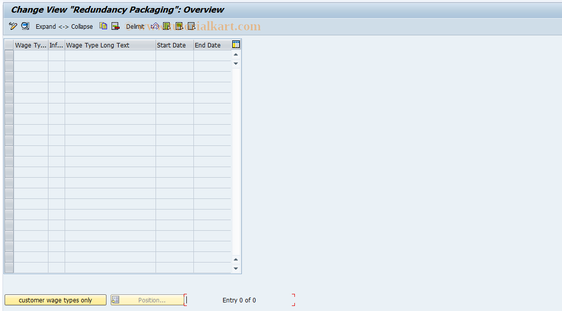 SAP TCode S_AHR_61008574 - IMG-Aktivität: OHAQTRM00011