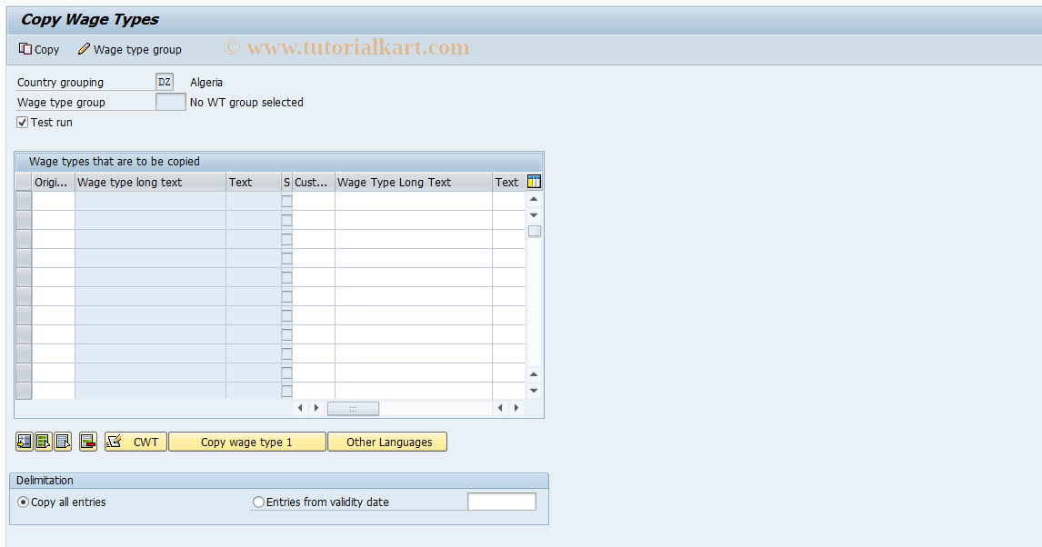 SAP TCode S_AHR_61008586 - IMG Activity: OHAJBN3110