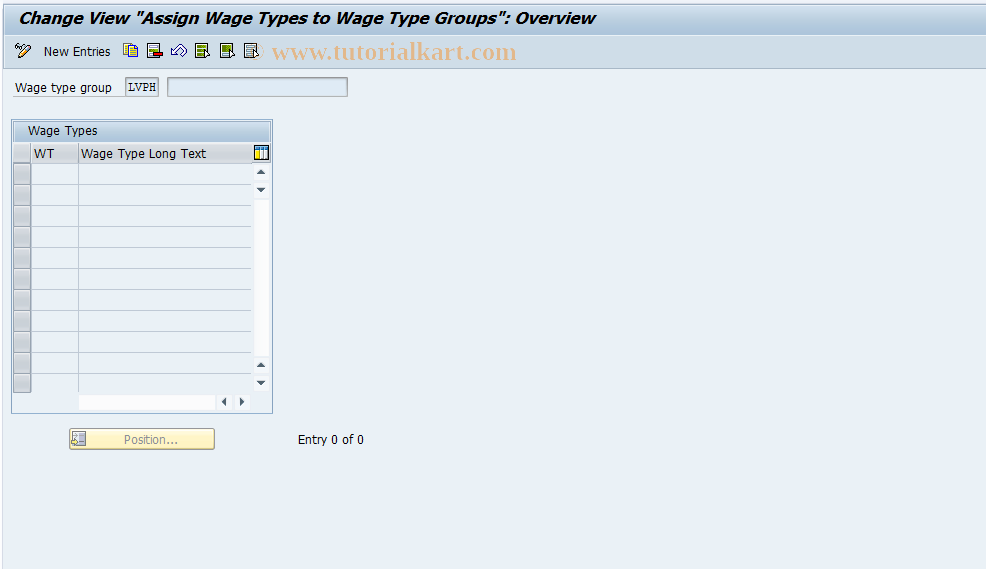 SAP TCode S_AHR_61008597 - IMG-Aktivität: OHAQLVE00011