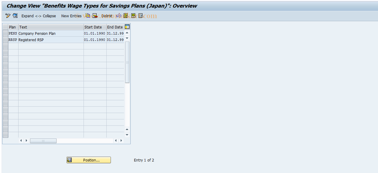 SAP TCode S_AHR_61008618 - IMG Activity: OHAJBN3200