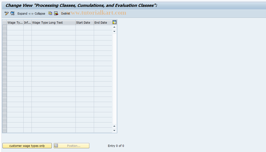 SAP TCode S_AHR_61008620 - IMG-Aktivität: OHAQWTM006