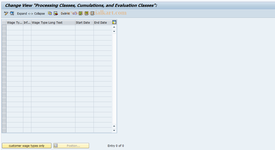 SAP TCode S_AHR_61008632 - IMG-Aktivität: OHAQTRM00002