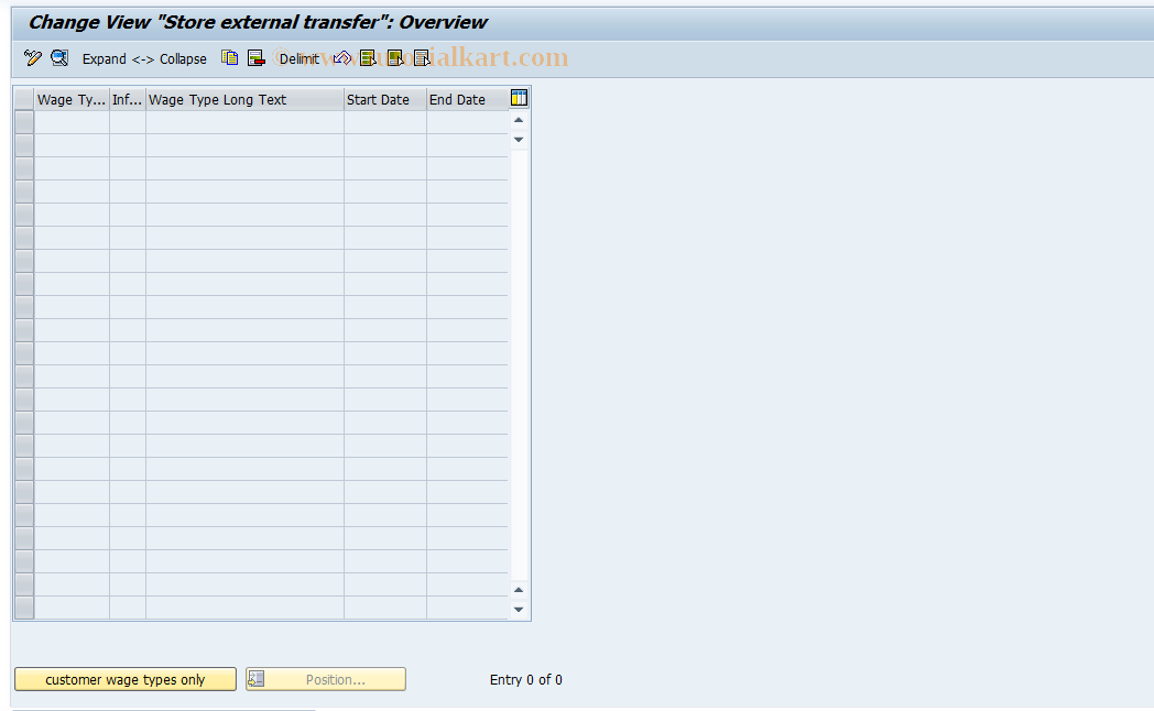 SAP TCode S_AHR_61008635 - IMG-Aktivität: OHAKSL003