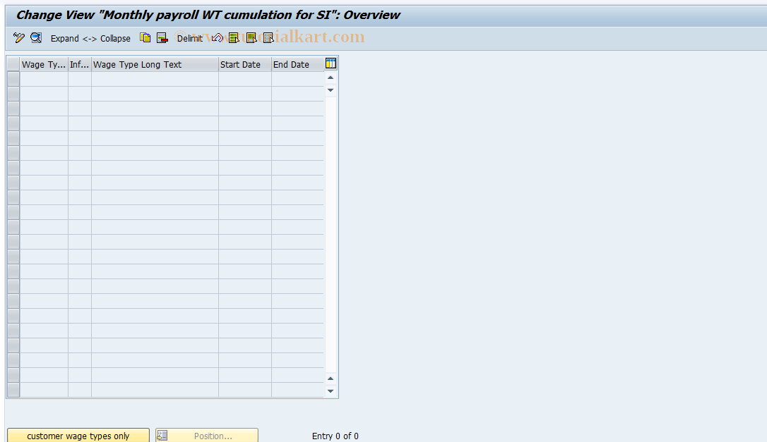 SAP TCode S_AHR_61008640 - IMG Activity: OHAJSI011