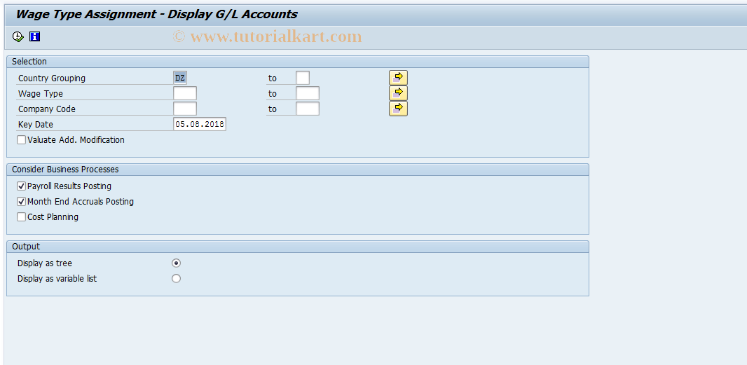 SAP TCode S_AHR_61008682 - IMG-Aktivität: OHAQRI062