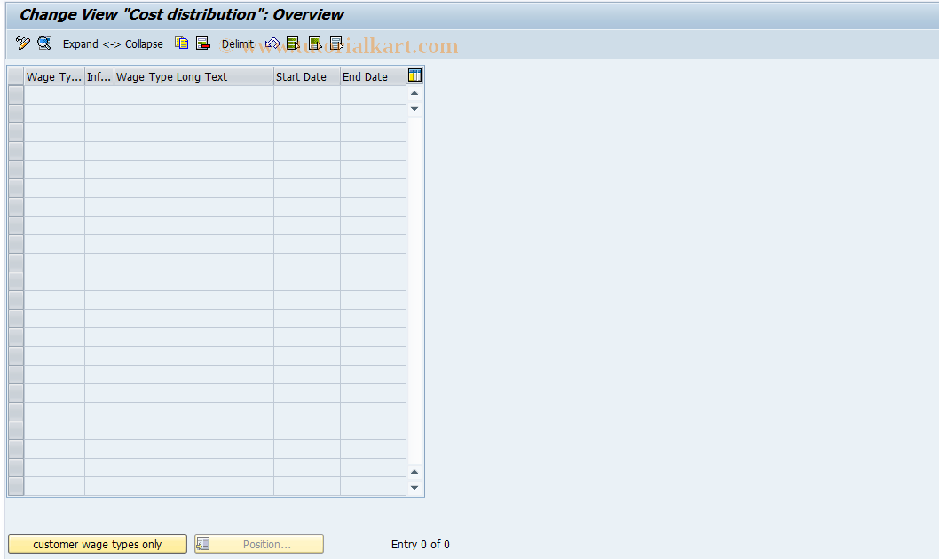 SAP TCode S_AHR_61008703 - IMG-Aktivität: OHAKKL000