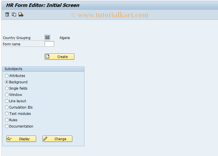 SAP TCode S_AHR_61008717 - IMG Activity: SIMG_OHAF665