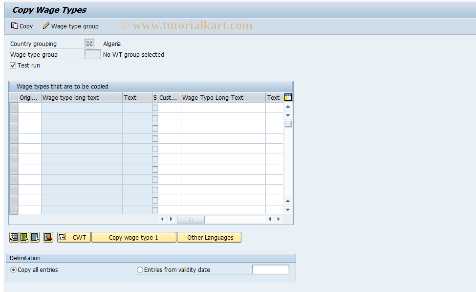 SAP TCode S_AHR_61008719 - IMG-Aktivität: OHAHK_1046