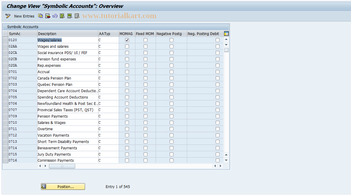 SAP TCode S_AHR_61008730 - IMG Activity: OHAJRI042