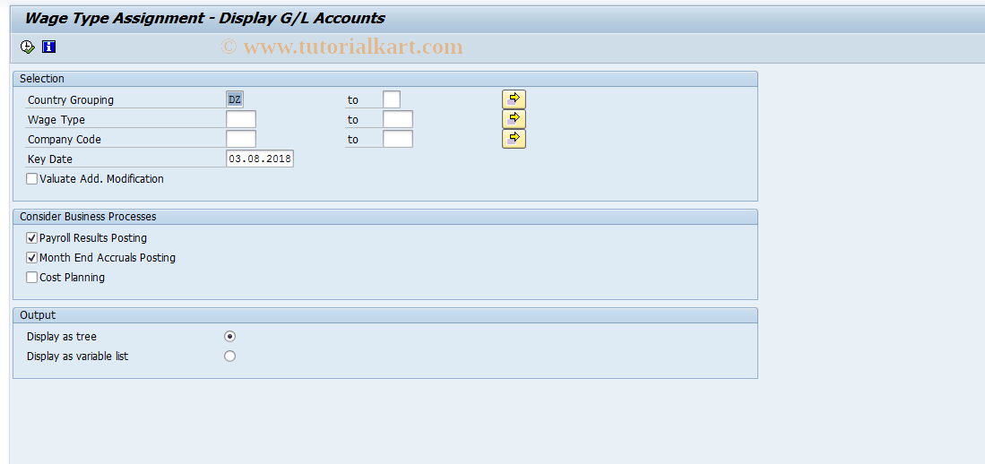 SAP TCode S_AHR_61008740 - IMG-Aktivität: OHAGRI062