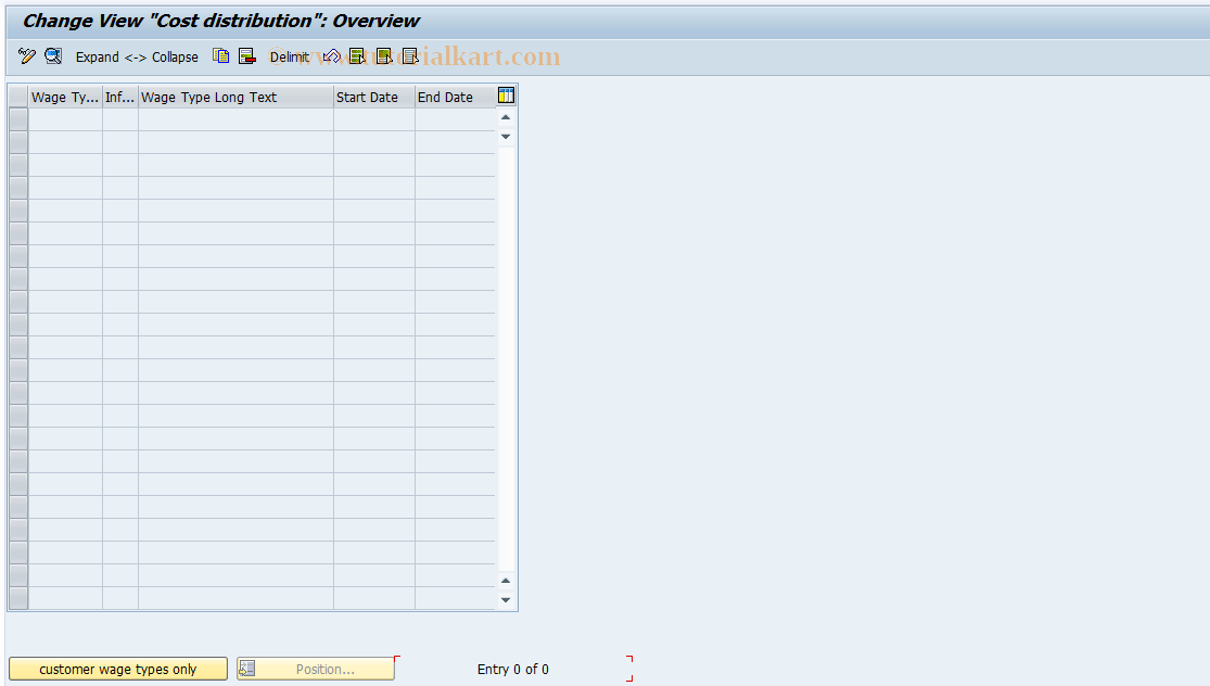 SAP TCode S_AHR_61008765 - IMG-Aktivität: OHAHK_KL000