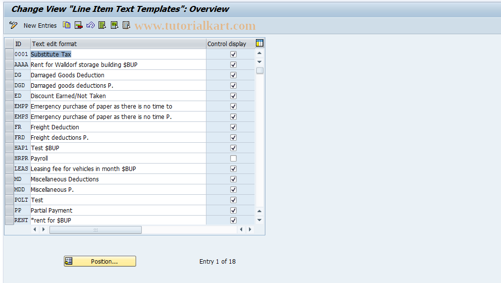 SAP TCode S_AHR_61008771 - IMG-Aktivität: OHAHK_RI070