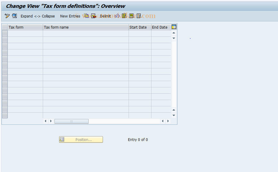 SAP TCode S_AHR_61008789 - IMG Activity: OHAJTX210