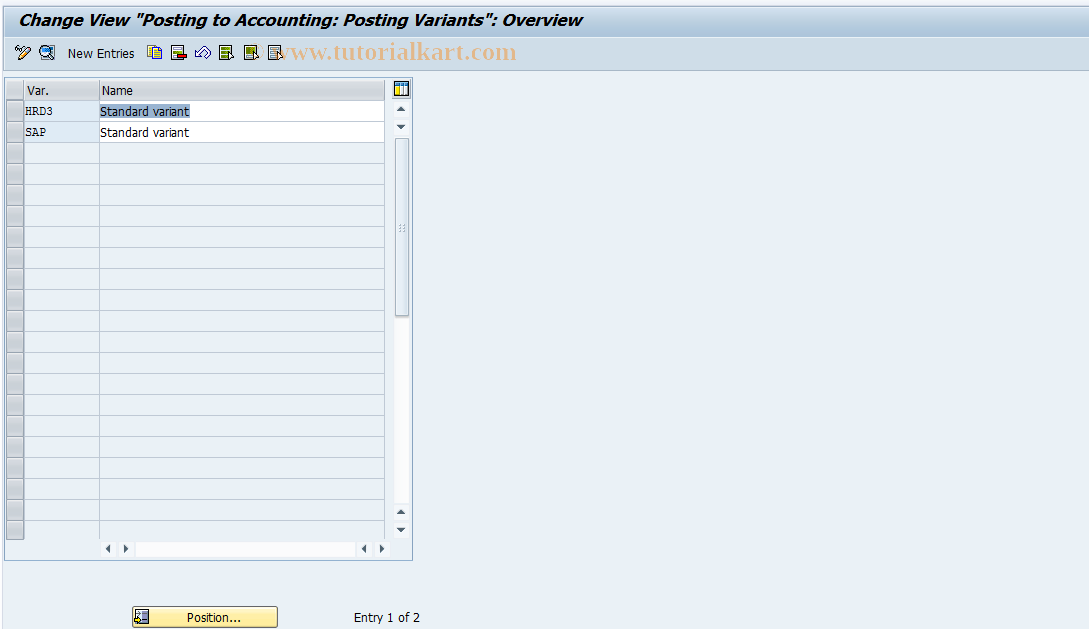 SAP TCode S_AHR_61008803 - IMG Activity: OHAJRI071