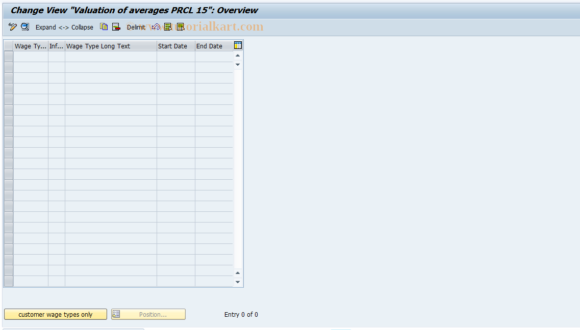 SAP TCode S_AHR_61008830 - IMG-Aktivität: OHAHK_AVP15