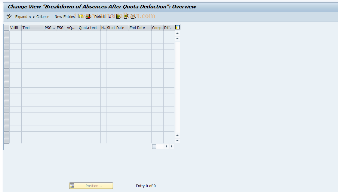 SAP TCode S_AHR_61008849 - IMG-Aktivität: OHACAAB200