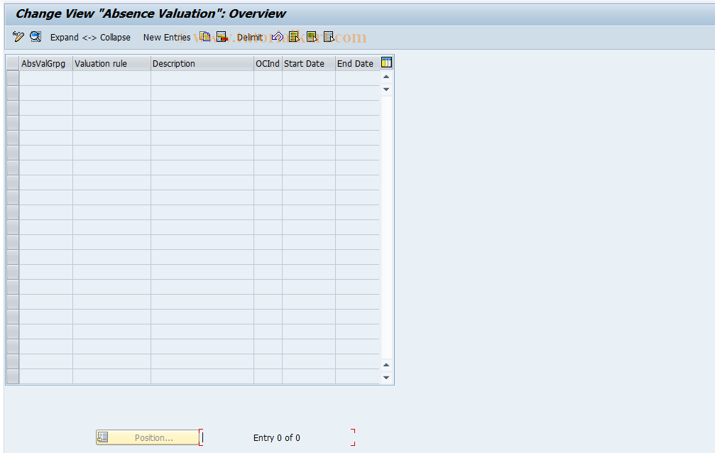 SAP TCode S_AHR_61008868 - IMG-Aktivität: OHAKAB009