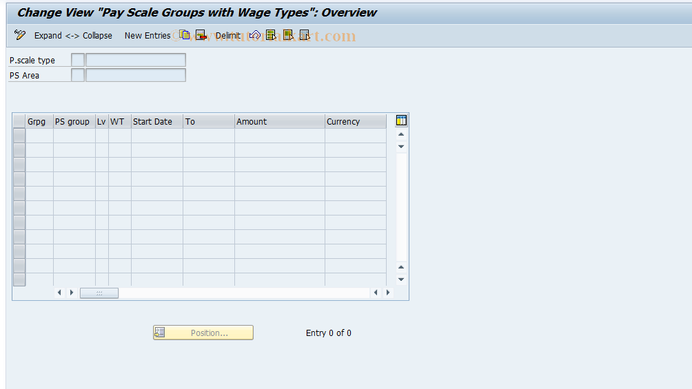 SAP TCode S_AHR_61008906 - IMG-Aktivität: OHAKBW005