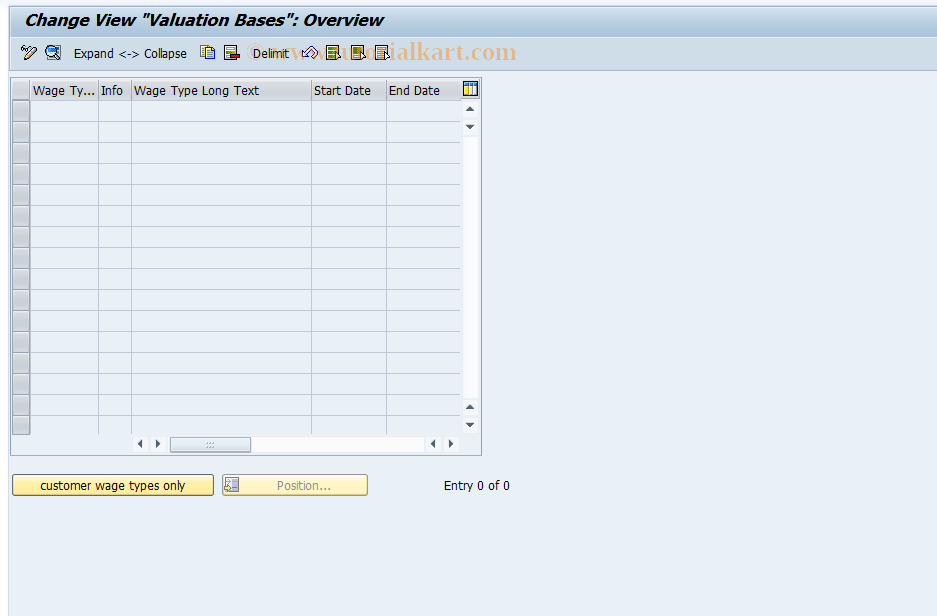 SAP TCode S_AHR_61008923 - IMG-Aktivität: OHAKBW019