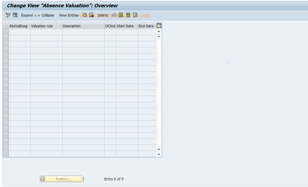 SAP TCode S_AHR_61008952 - IMG-Aktivität: OHACACSP300