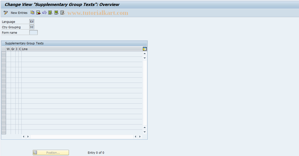 SAP TCode S_AHR_61008999 - IMG Activity: OHAJLG403