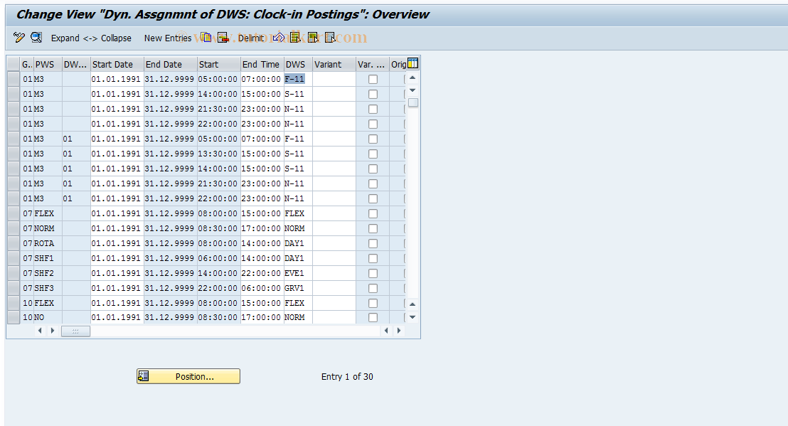 SAP TCode S_AHR_61009004 - IMG Activity: SIMG_OHT044