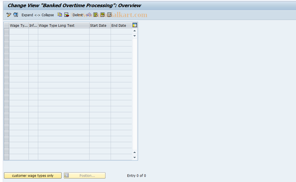 SAP TCode S_AHR_61009006 - IMG-Aktivität: OHAKBO010