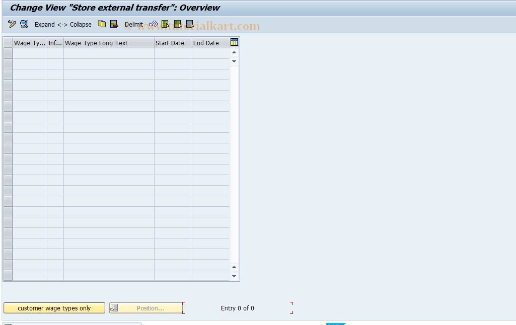 SAP TCode S_AHR_61009014 - IMG-Aktivität: OHAGSL003