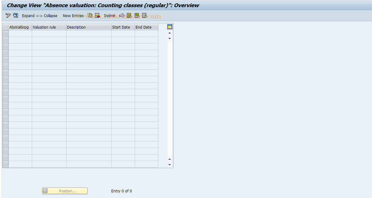 SAP TCode S_AHR_61009042 - IMG-Aktivität: OHAKAB011