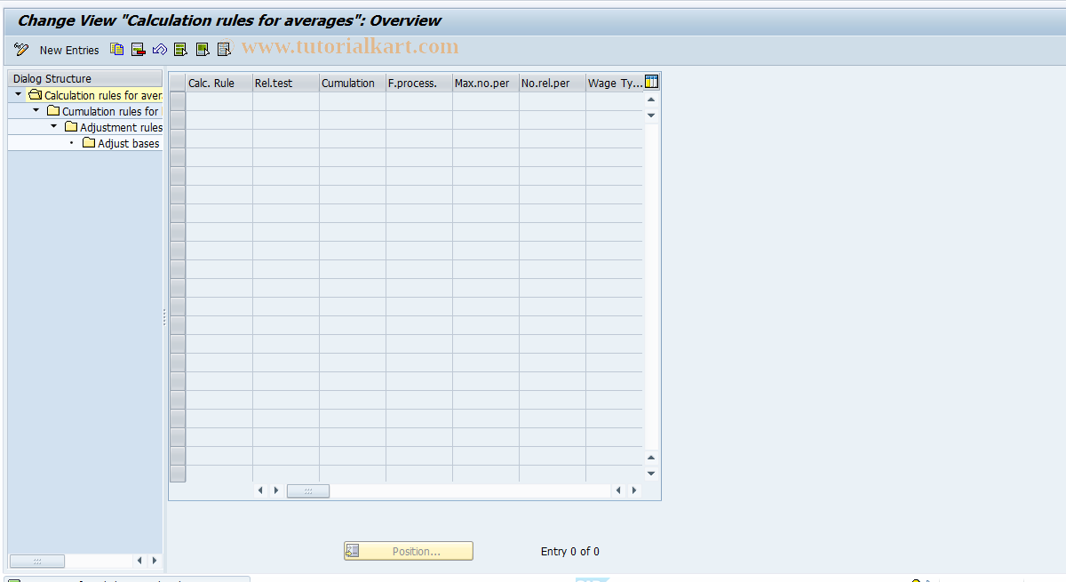 SAP TCode S_AHR_61009083 - IMG-Aktivität: OHAKAV511C