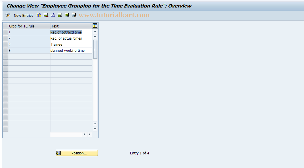 SAP TCode S_AHR_61009095 - IMG Activity: SIMG_OHT020