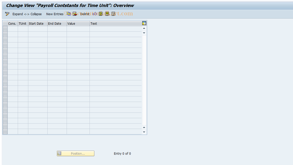 SAP TCode S_AHR_61009096 - IMG-Aktivität: OHAGPART