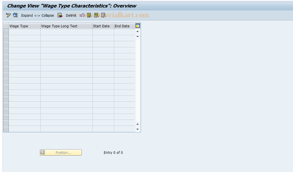 SAP TCode S_AHR_61009110 - IMG-Aktivität: OHAKUM103