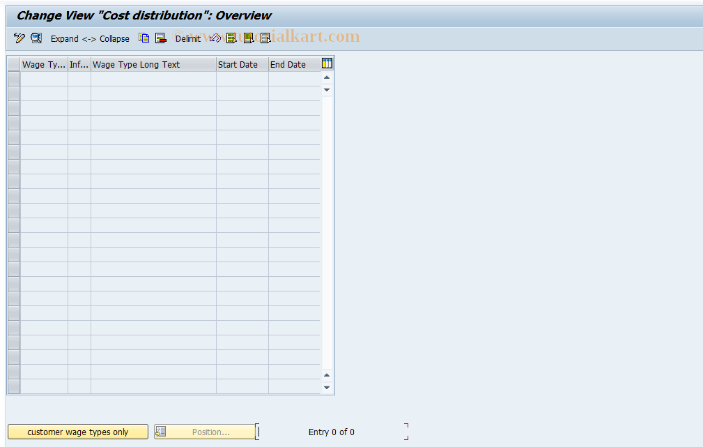 SAP TCode S_AHR_61009121 - IMG-Aktivität: OHAGKL000